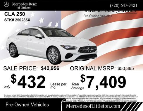 2025 Mercedes-Benz CLA 250 Base 4MATIC