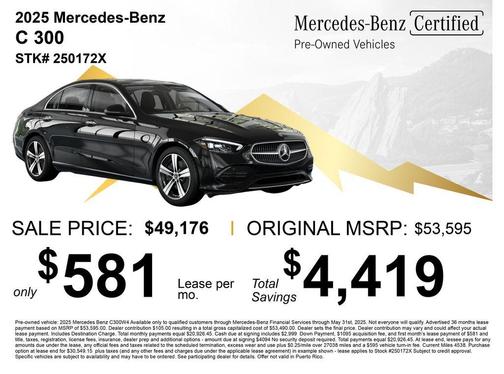 2025 Mercedes-Benz C-Class C 300 4MATIC