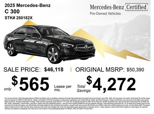 2025 Mercedes-Benz C-Class C 300 4MATIC