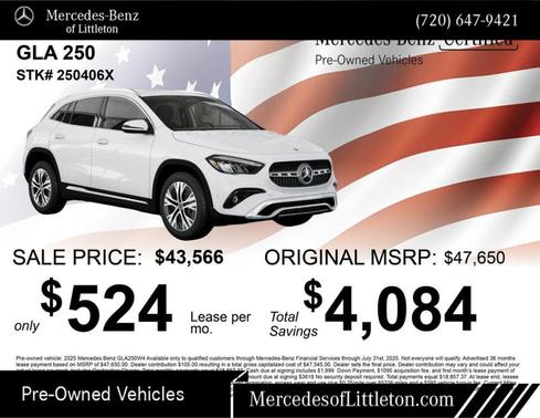 2025 Mercedes-Benz GLA 250 Base 4MATIC