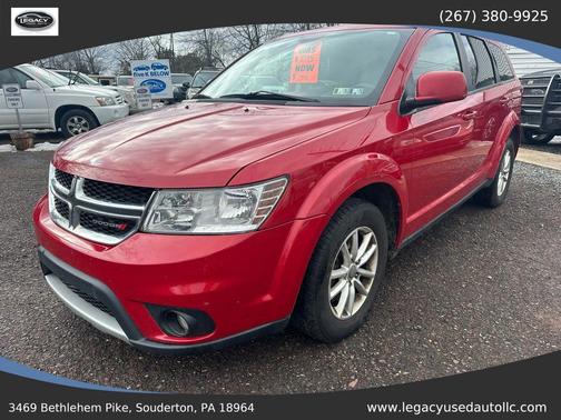 Red 2014 Dodge Journey SXT