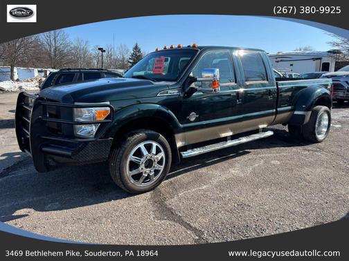 Green Gem Metallic 2013 Ford F-350 Crew Cab Pickup 4D 8 ft