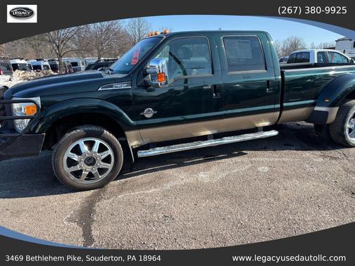 Green Gem Metallic 2013 Ford F-350 Crew Cab Pickup 4D 8 ft