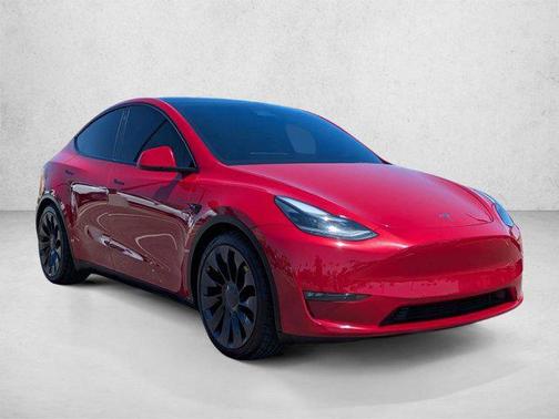 Red Multi-Coat 2022 Tesla Model Y Performance Dual Motor All-Wheel Drive