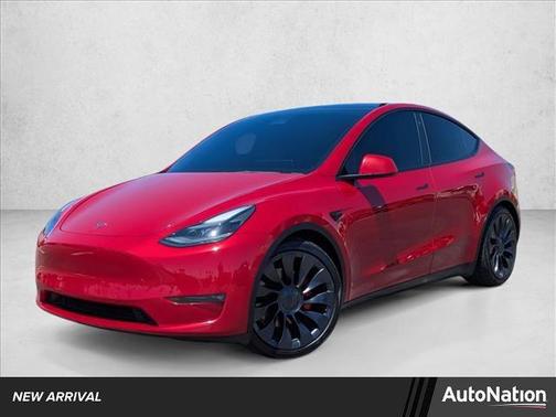 Red Multi-Coat 2022 Tesla Model Y Performance Dual Motor All-Wheel Drive