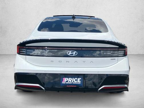 Serenity White 2025 Hyundai SONATA Hybrid Limited
