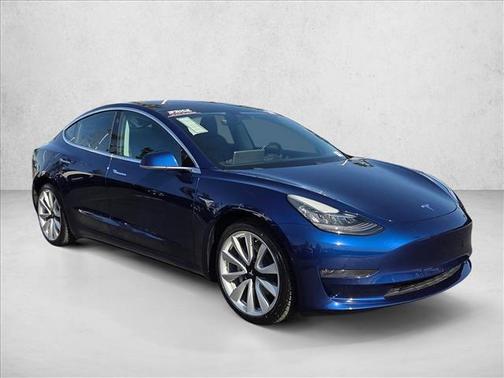 Deep Blue Metallic 2018 Tesla Model 3 Long Range