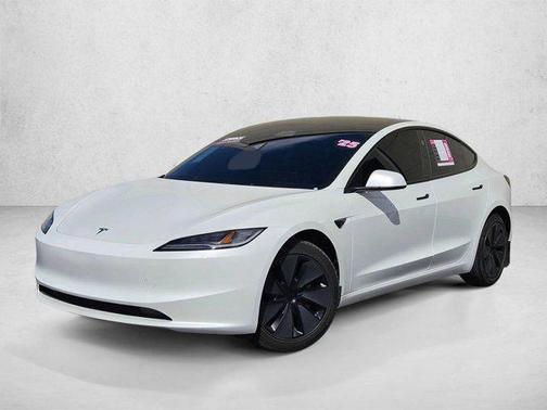 Pearl White Multi-Coat 2025 Tesla Model 3 Long Range