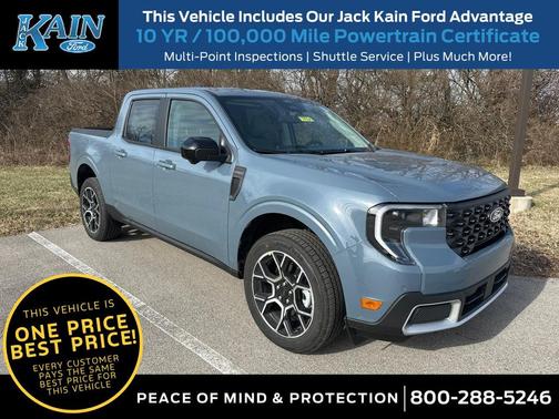 Azure Gray Metallic Tri-Coat 2026 Ford Maverick Lariat Truck