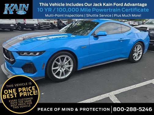 Grabber Blue Metallic 2024 Ford Mustang GT Premium