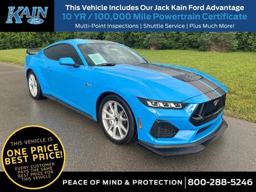 Grabber Blue Metallic 2024 Ford Mustang GT Premium