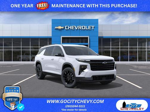 Polar White Tricoat 2026 Chevrolet Traverse LT