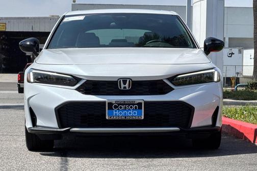 Platinum White Pearl 2025 Honda Civic Hybrid Sport
