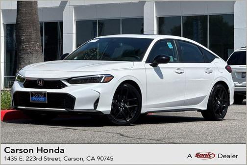 Platinum White Pearl 2025 Honda Civic Hybrid Sport