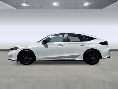Platinum White Pearl 2025 Honda Civic Hybrid Sport