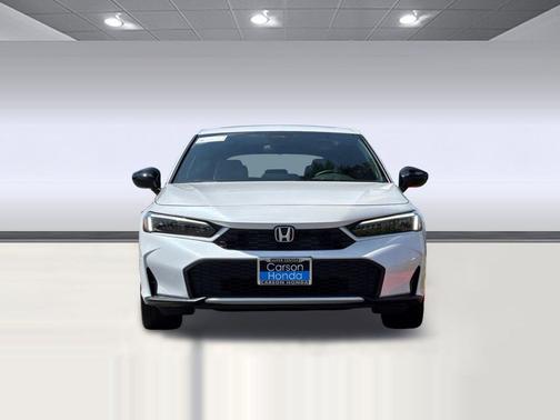 Platinum White Pearl 2025 Honda Civic Hybrid Sport