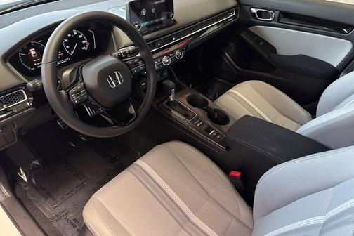 Platinum White Pearl 2025 Honda Civic Hybrid Sport