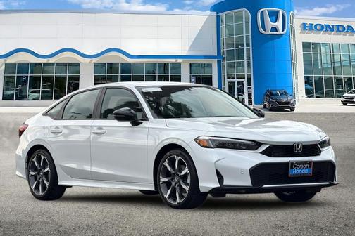 Platinum White Pearl 2026 Honda Civic Hybrid Sport