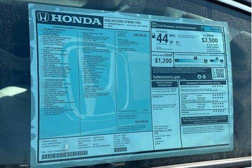 2025 Honda Accord Hybrid Touring