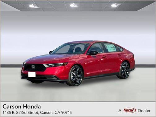 Radiant Red Metallic 2026 Honda Accord Hybrid Sport Sedan