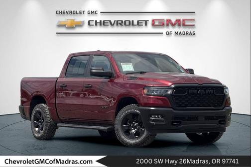 Delmonico Red Pearlcoat 2025 RAM 1500 Warlock Crew Cab 4x4 5'7' Box