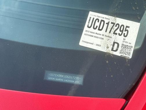 2013 Aston Martin V8 Vantage Base