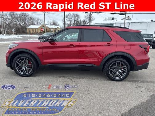 Red 2026 Ford Explorer ST-Line SUV