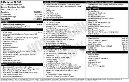 2024 Lexus TX 350 350