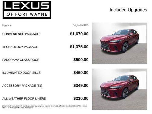 Matador Red Mica 2025 Lexus RX 350h Premium Plus