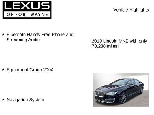 2019 Lincoln MKZ Reserve I