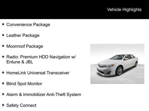 2012 Toyota Camry Hybrid XLE