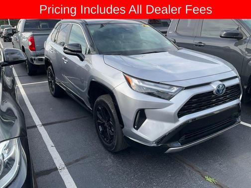 Silver Sky Metallic/Midnight Black Metallic 2023 Toyota RAV4 Hybrid SE