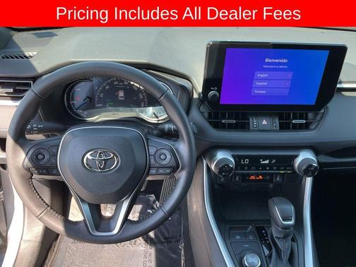 Silver Sky Metallic/Midnight Black Metallic 2023 Toyota RAV4 Hybrid SE