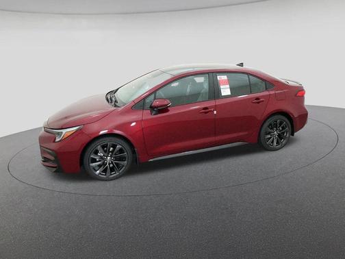 Ruby Flare Pearl/Midnight Black Metallic 2026 Toyota Corolla SE