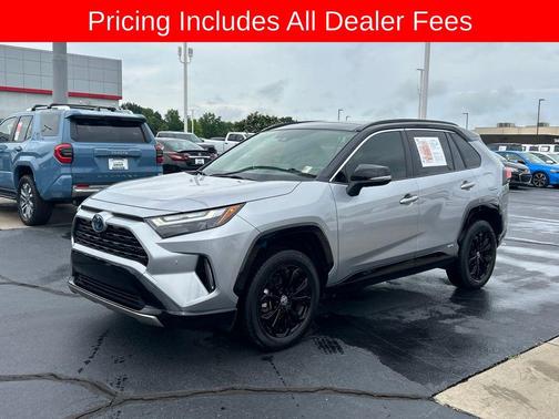 Silver Sky Metallic/Midnight Black Metallic 2024 Toyota RAV4 Hybrid SE