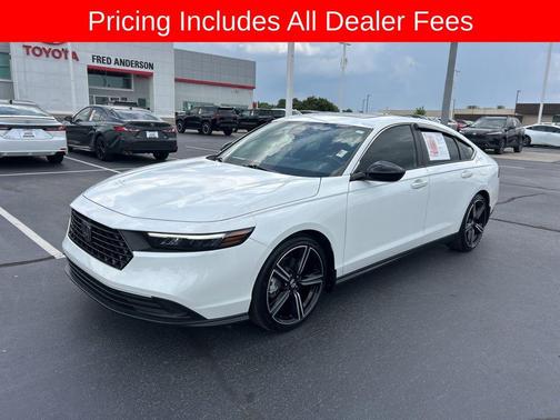 Platinum White 2024 Honda Accord Hybrid Sport