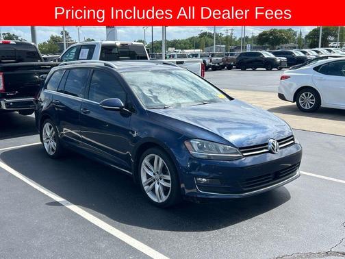 Night Blue 2015 Volkswagen Golf SportWagen TDI SEL 4-Door