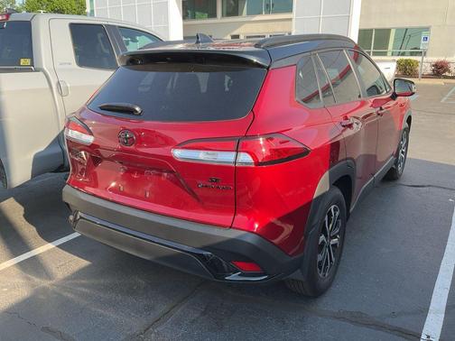 Soul Red Crystal/Jet Black 2025 Toyota Corolla Hybrid SE