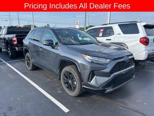 Magnetic Gray Metallic/Midnight Black Metallic 2024 Toyota RAV4 Hybrid SE