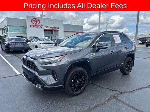 Magnetic Gray Metallic/Midnight Black Metallic 2024 Toyota RAV4 Hybrid SE