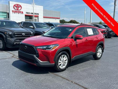 Barcelona Red Metallic 2024 Toyota Corolla Cross LE
