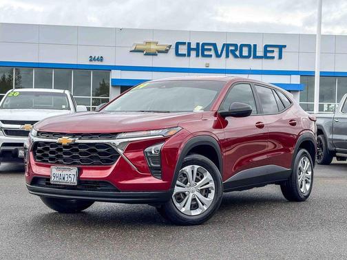 Crimson Metallic 2024 Chevrolet Trax LS