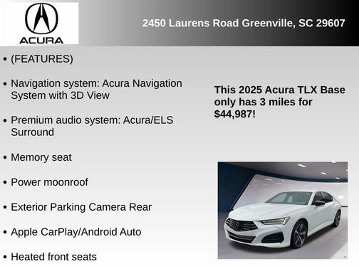 2025 Acura TLX Technology