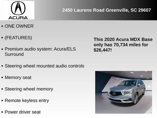 2020 Acura MDX 3.5L w/Technology Package