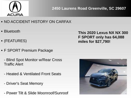 2020 Lexus NX 300 F Sport
