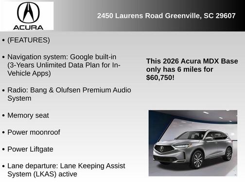 2026 Acura MDX Technology Package
