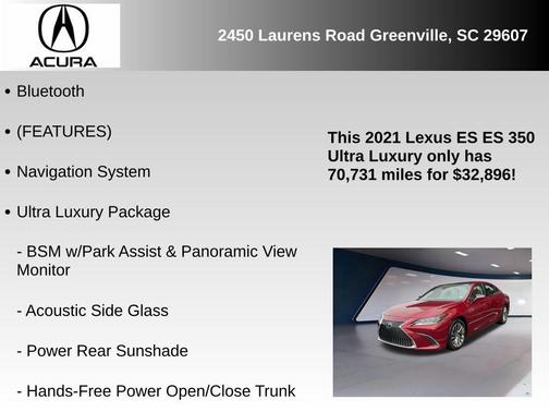 2021 Lexus ES 350 Ultra Luxury