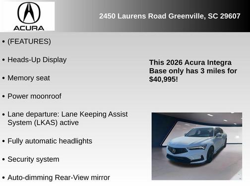 2026 Acura Integra A-Spec Tech Package