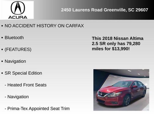 2018 Nissan Altima 2.5 SR