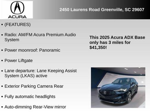 2025 Acura ADX A-Spec Package